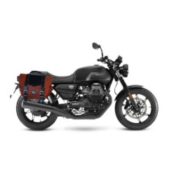 Bags&Bike CLASSIC-01-CN Coppia Di Borse Laterali Modello Classic Cuoio E Nera Per Moto Guzzi V7 2021