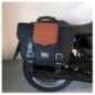 Bags&Bike CLASSIC-01-NC Coppia Di Borse Laterali Modello Classic Nera E Cuoio Per Moto Guzzi V7 2021