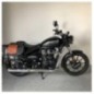 Bags&Bike CLASSIC/C/N/MET Coppia Di Borse Laterali Modello Classic Nera E Cuoio Per Meteor 350 Royal Enfield