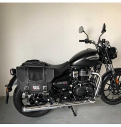 Bags&Bike CLASSIC/N/MET Coppia Di Borse Laterali Modello Classic Nera Per Meteor 350 Royal Enfield