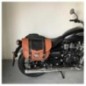 Bags&Bike CLASSICCNMET Coppia Di Borse Laterali Modello Classic Cuoio E Nera Meteor 350 Royal Enfield