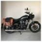 Bags&Bike CLASSICCNMET Coppia Di Borse Laterali Modello Classic Cuoio E Nera Meteor 350 Royal Enfield