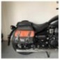 Bags&Bike EXPLORER/N/C/MET Coppia Di Borse Laterali Modello Explorer Nera E Cuoio Per Meteor 350 Royal Enfield