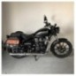 Bags&Bike EXPLORER/N/C/MET Coppia Di Borse Laterali Modello Explorer Nera E Cuoio Per Meteor 350 Royal Enfield