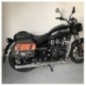 Bags&Bike EXPLORER/N/C/MET Coppia Di Borse Laterali Modello Explorer Nera E Cuoio Per Meteor 350 Royal Enfield