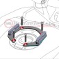 506011-7 Anello magnetico Tankring Lock-it Hepco & Becker per fissaggio borsa da serbatoio 7 Fori per KTM