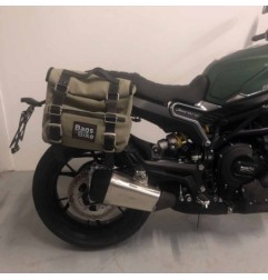 Bags&Bike SAHARA/G/B Coppia Di Borse Laterali Modello Sahara In Canvas Grigio Per Benelli Leoncino 800