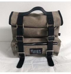 Bags&Bike SAHARA/G/T9 Borsa Laterale Sx Modello Sahara In Canvas Grigia Per Triumph Street Scrambler 900