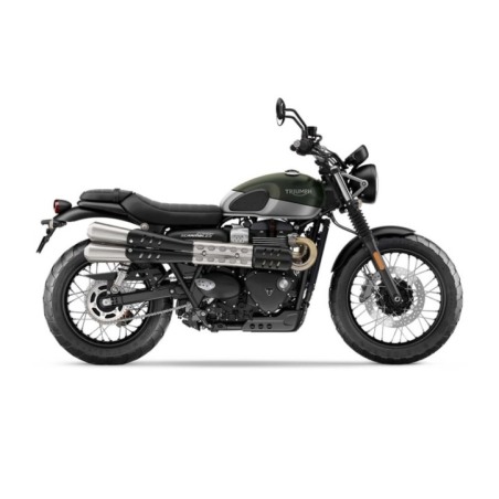 Bags&Bike SAHARA/G/T9 Borsa Laterale Sx Modello Sahara In Canvas Grigia Per Triumph Street Scrambler 900