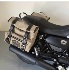 Bags&Bike SAHARA/G/V7/01-C Coppia Di Borse Laterali Modello Sahara Centenario In Canvas Grigio Per Moto Guzzi V7 2021