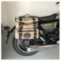 Bags&Bike SAHARA/G/V7/BR Coppia Di Borse Laterali Modello Sahara In Canvas Grigio Per Moto Guzzi Roamer