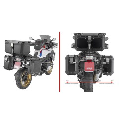 Valigie laterali Outback Evo Nero con telai per BMW R1250GS e ADV