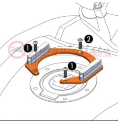 5060025 Anello magnetico Tankring Lock-it Hepco & Becker per fissaggio borsa da serbatoio 5 Fori Kawasaki-BMW