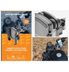 Porta cellulare da moto Interphone Smartlock Crab Phone Holder Pro