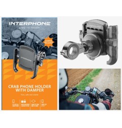 Interphone Crab Phone Holder with damper Supporto smartphone da moto