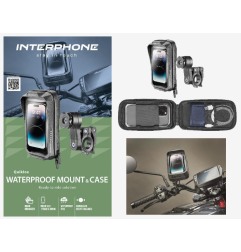 Interphone Quiklocx Supporto cellulare impermeabile da manubrio moto