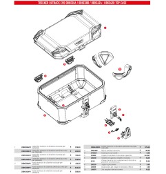 Coperchio montato in alluminio naturale per OBKE58A Givi ZOBKE58ACM