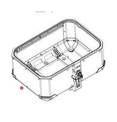 Fondo montato in alluminio nero per OBKE42B Givi ZOBKE42BFM
