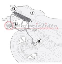 TE2122K Telai porta borse laterali morbide Kappa per Yamaha MT09 850 Tracer 2015