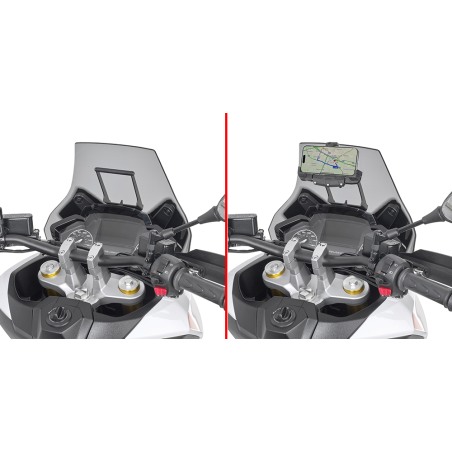 Givi FB8102 Traversino porta cellulare navigatore Peugeot XP 400 GT / Allure dal 2023