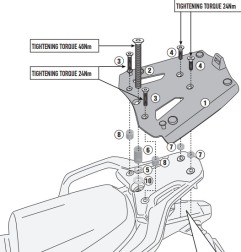 Givi SRA9650 attacco posteriore bauletto Kove 510X dal 2024