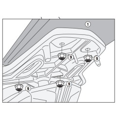 Givi SRA9650 attacco posteriore bauletto Kove 510X dal 2024