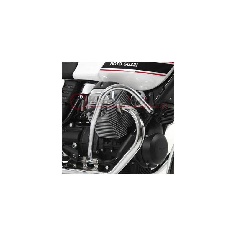 501545 00 02 Protezione motore Hepco e Becker in acciaio cromato per Moto Guzzi V7 II 2012