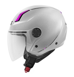 Givi 11.7 Solid Lady Casco Jet da scooter Fucsia