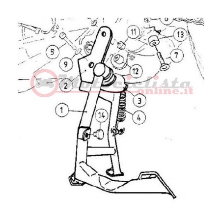 505368 00 01 Cavalletto centrale Hepco e Becker per Suzuki DL 1000 Vstrom 20022007