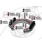 506009-7/8 Anello magnetico Tankring Lock-it Hepco & Becker per fissaggio borsa da serbatoio 7/8 Fori per Suzuki-Yamaha