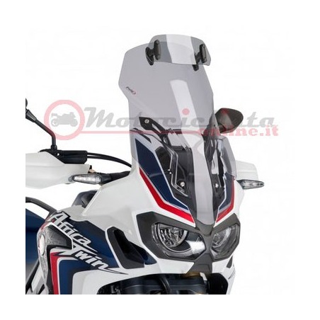 Puig 8906H Cupolino maggiorato con Visiera aggiuntiva Fumé Chiaro per Honda CRF1000L Africa Twin 2016