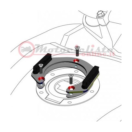 50635320009 Anello magnetico Tankring Lock-it Hepco & Becker fissaggio borsa da serbatoio Suzuki SV650 ABS 2016