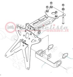 KTARYA119 Portatarga regolabile Lightech per Yamaha MT-09 Tracer 2013