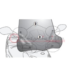 A6106A Givi attacchi scooter Agility 125-200 R16 su parabrezza 440A e 441A