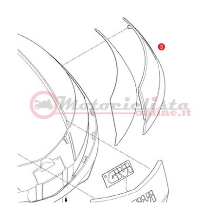 Z4201R Catadiottri Rossi per Bauletto GIVI Monokey V40N