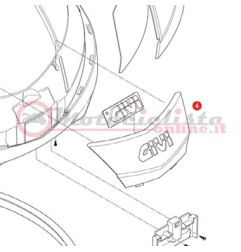 Z4200R Placca centrale completa Bauletto Givi Monokey V40