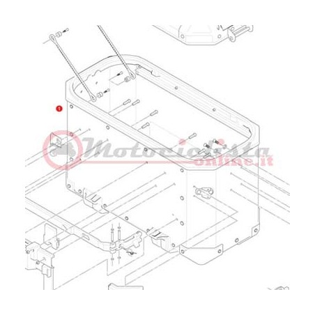 Givi ZOBKN37ALFM Fondo sinistro Argento Valigia Trekker Outback OBKN37AL