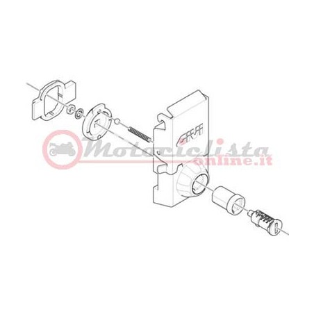 Givi Z4822SXMR Blocco cerniera sinistro valigie GIVI Trekker Outback