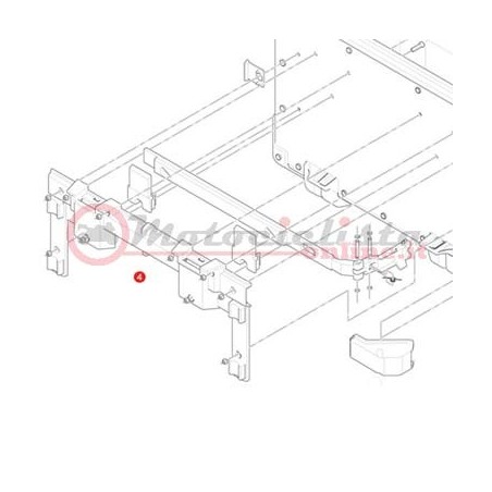 Z4810SXMR Sistema fissaggio posteriore valigia sinistra Givi Monokey Trekker Outback