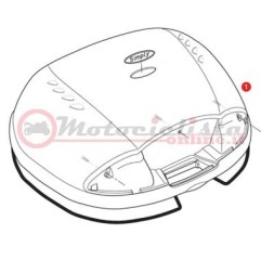 GIVI Z450CNM Coperchio bauletto Monolock E450 Nero