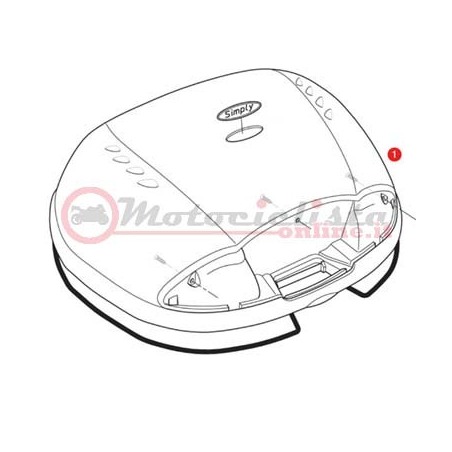 GIVI Z450CNM Coperchio bauletto Monolock E450 Nero