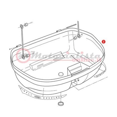 GIVI  Z450FNM Fondo montato per bauletti E450-E470 colore nero