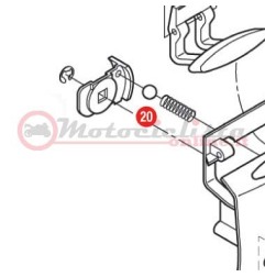 Givi Z1384R Kit molla serratura + sfera d'acciaio bauletto GIVI E470