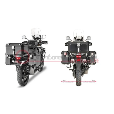 PL3112CAM Portavaligie laterali Monokey Camside Trekker Outback per Suzuki DL-650 V-Strom 2017