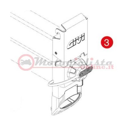 Givi Z8024M46R Blocco cerniera bauletto Trekker Dolomiti DLM46