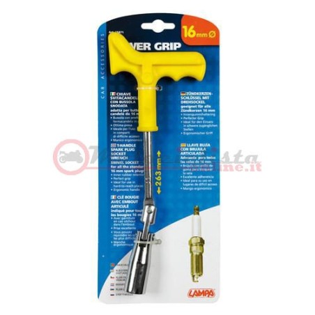 Oumuik Chiave Candela/Smonta Candele Auto Moto/Svitacandele Regolabile/Chiave Candela 16mm,18mm,21mm,Nero