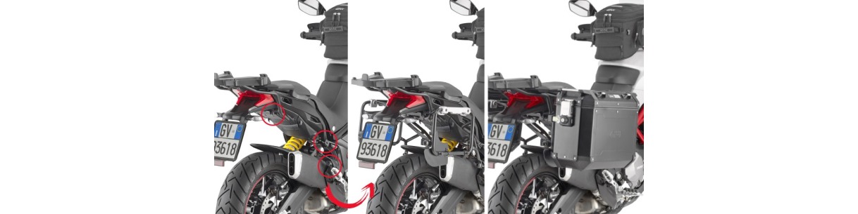 Portavaligie laterali per moto Ducati Multistrada V2