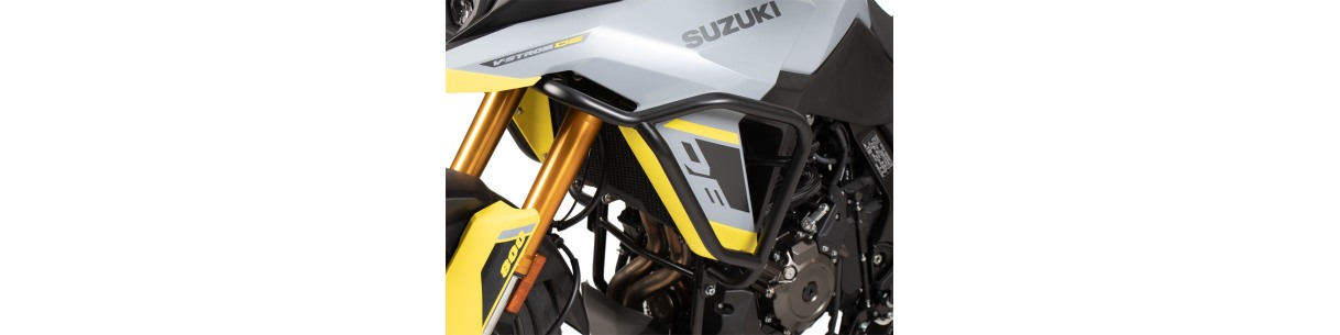 Protezioni Suzuki V-Strom 800DE dal 2023. Paramotore, coppa, mani.