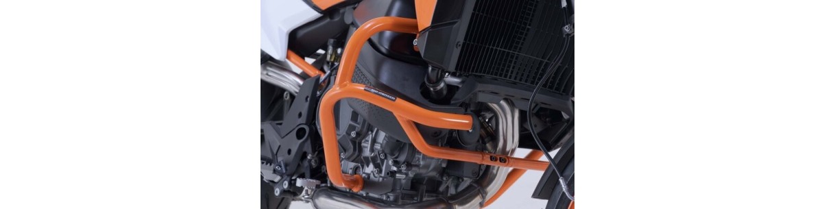 Protezioni per KTM 890 SMC dal 2023. Paramotore, paramani, tamponi