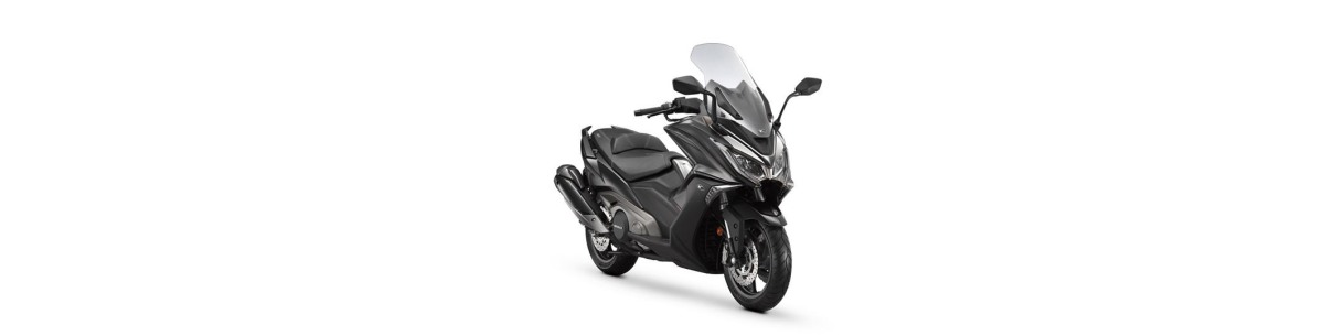 Accessori scooter Kymco AK550. Coprigambe, schienalino, bauletto